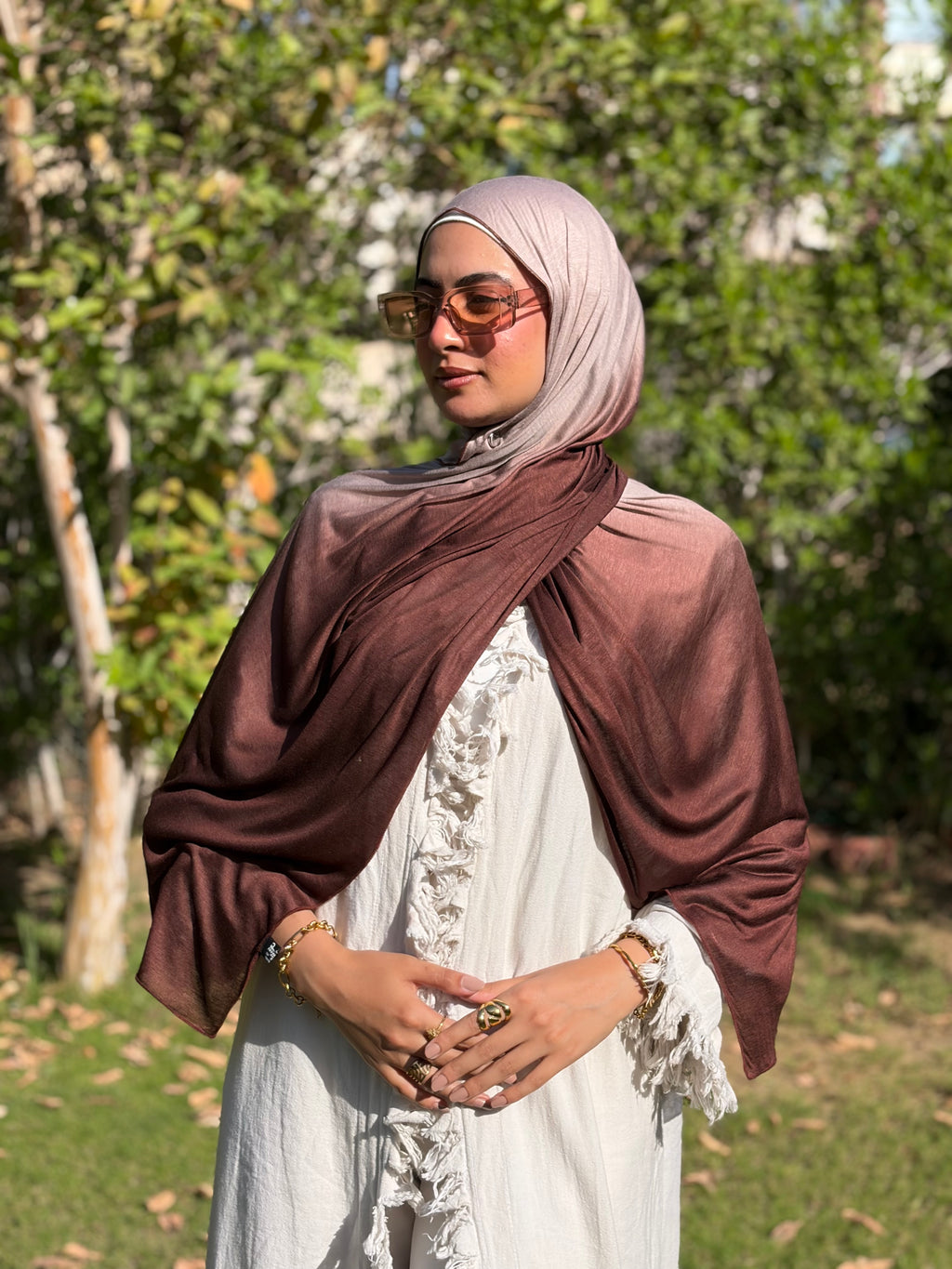 Gradient Cotton Lycra Scarf