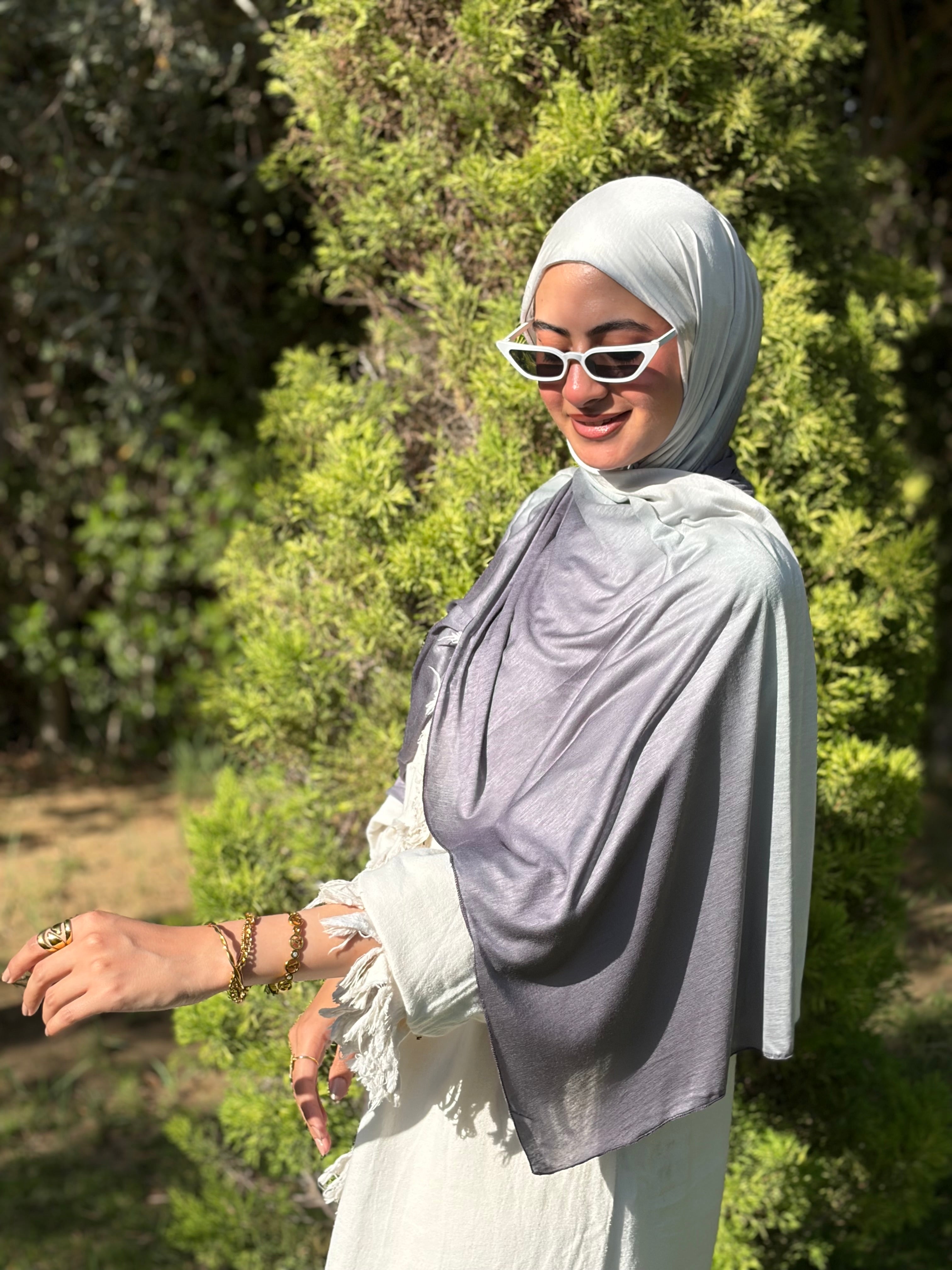 Gradient Cotton Lycra Scarf