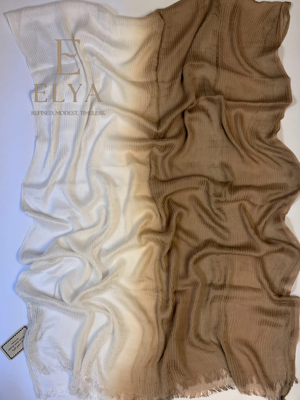 Feather Fade in Caramel Beige x Off-White