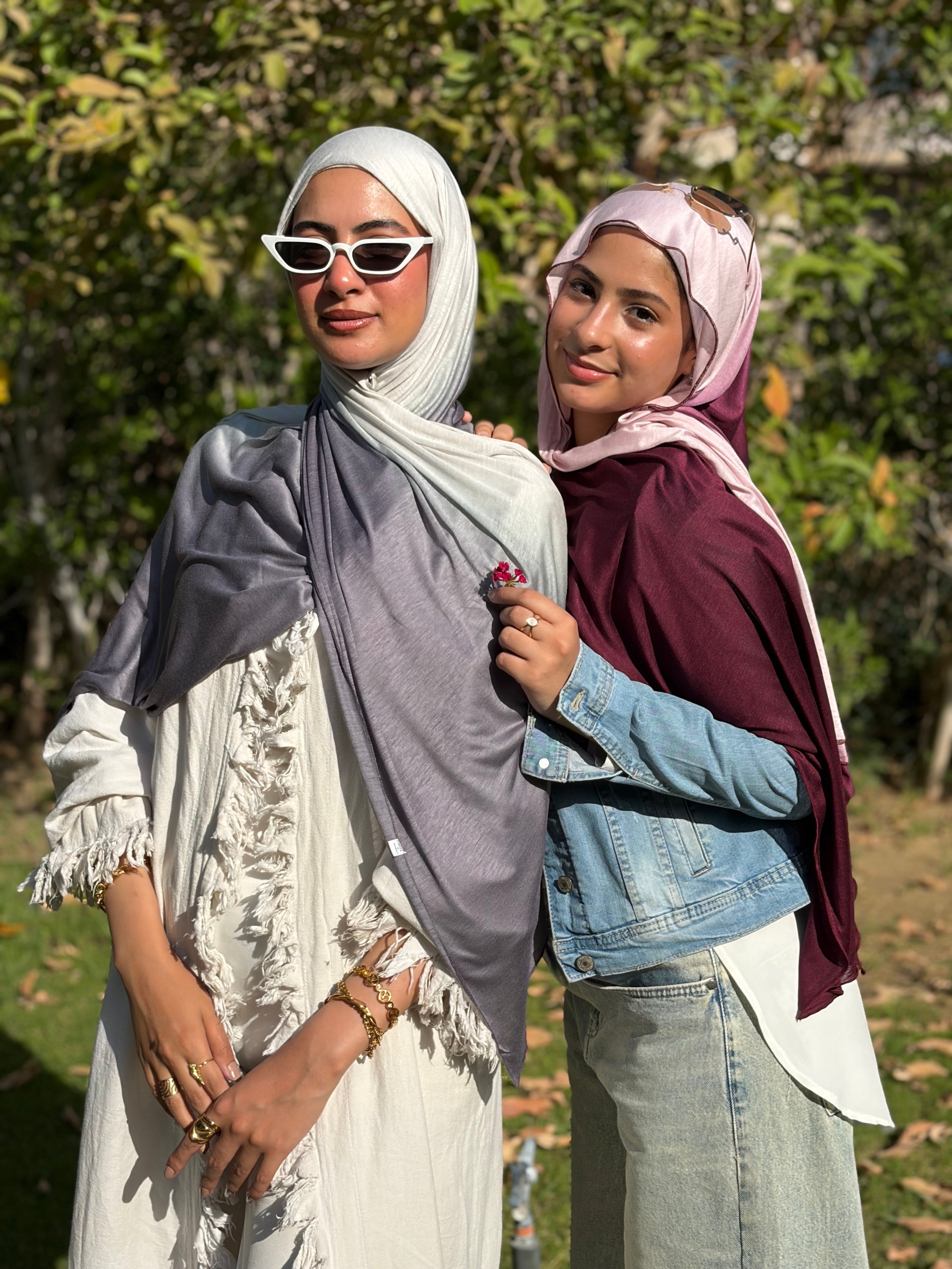 Gradient Cotton Lycra Scarf