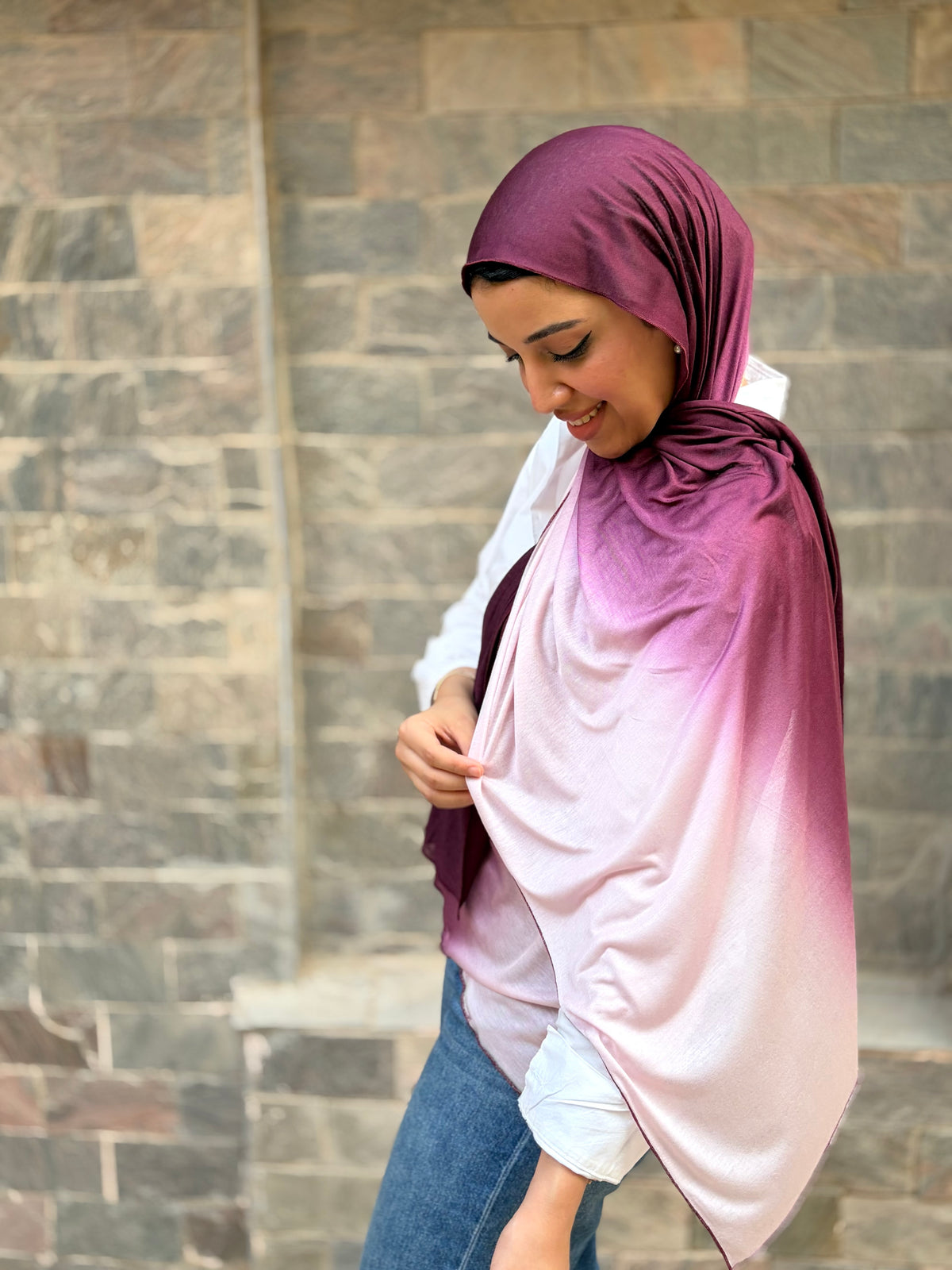 Gradient Cotton Lycra Scarf