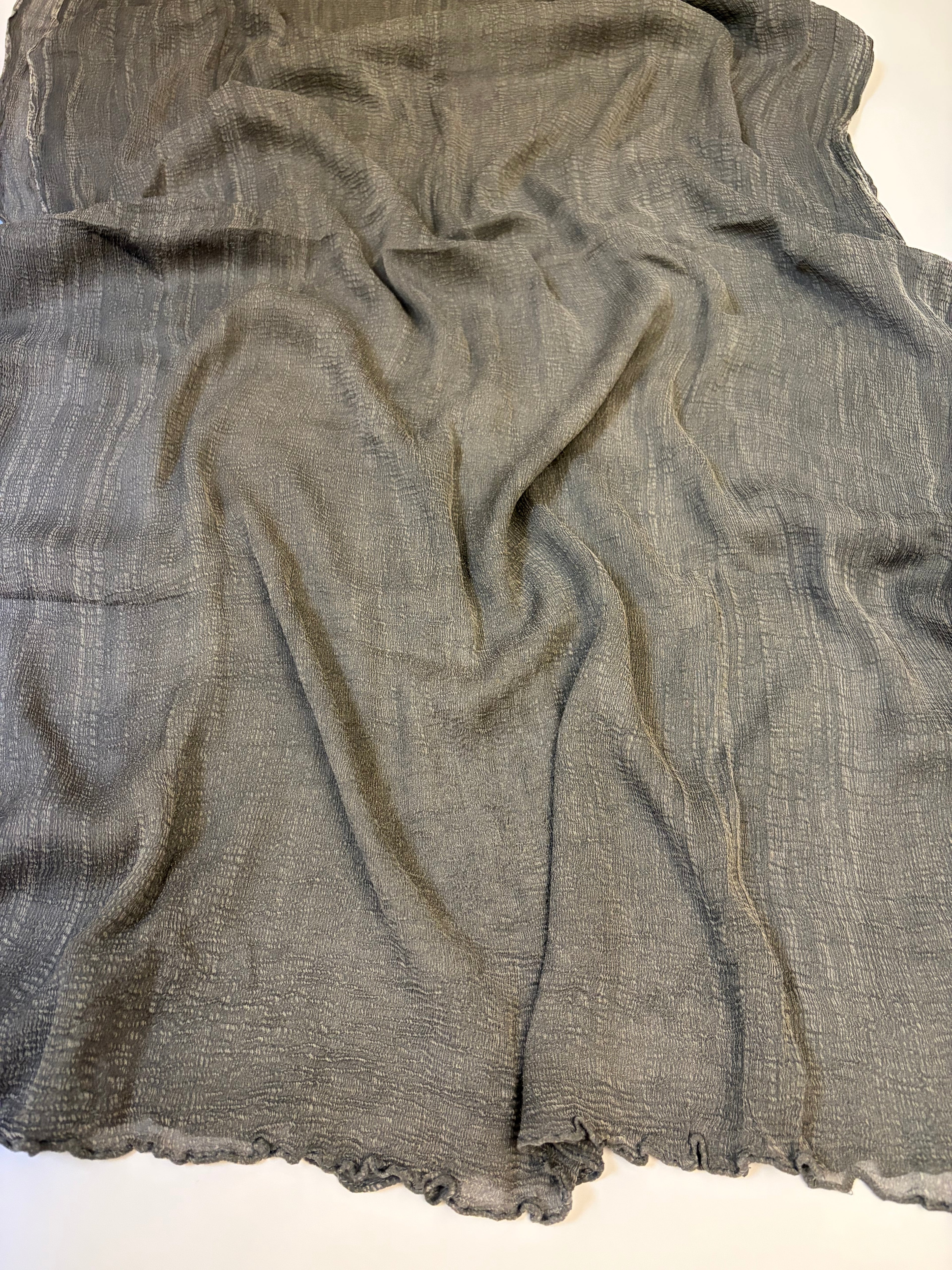 Ruffled Chiffon in Grey
