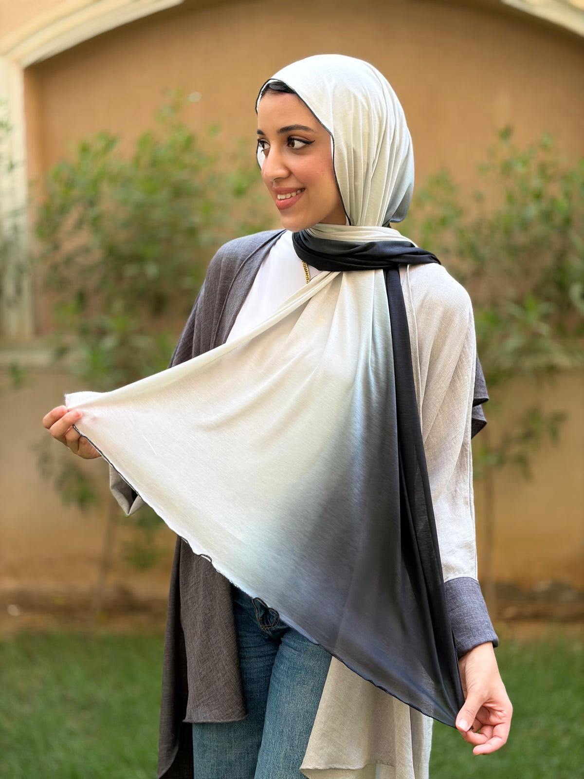 Gradient Cotton Lycra Scarf