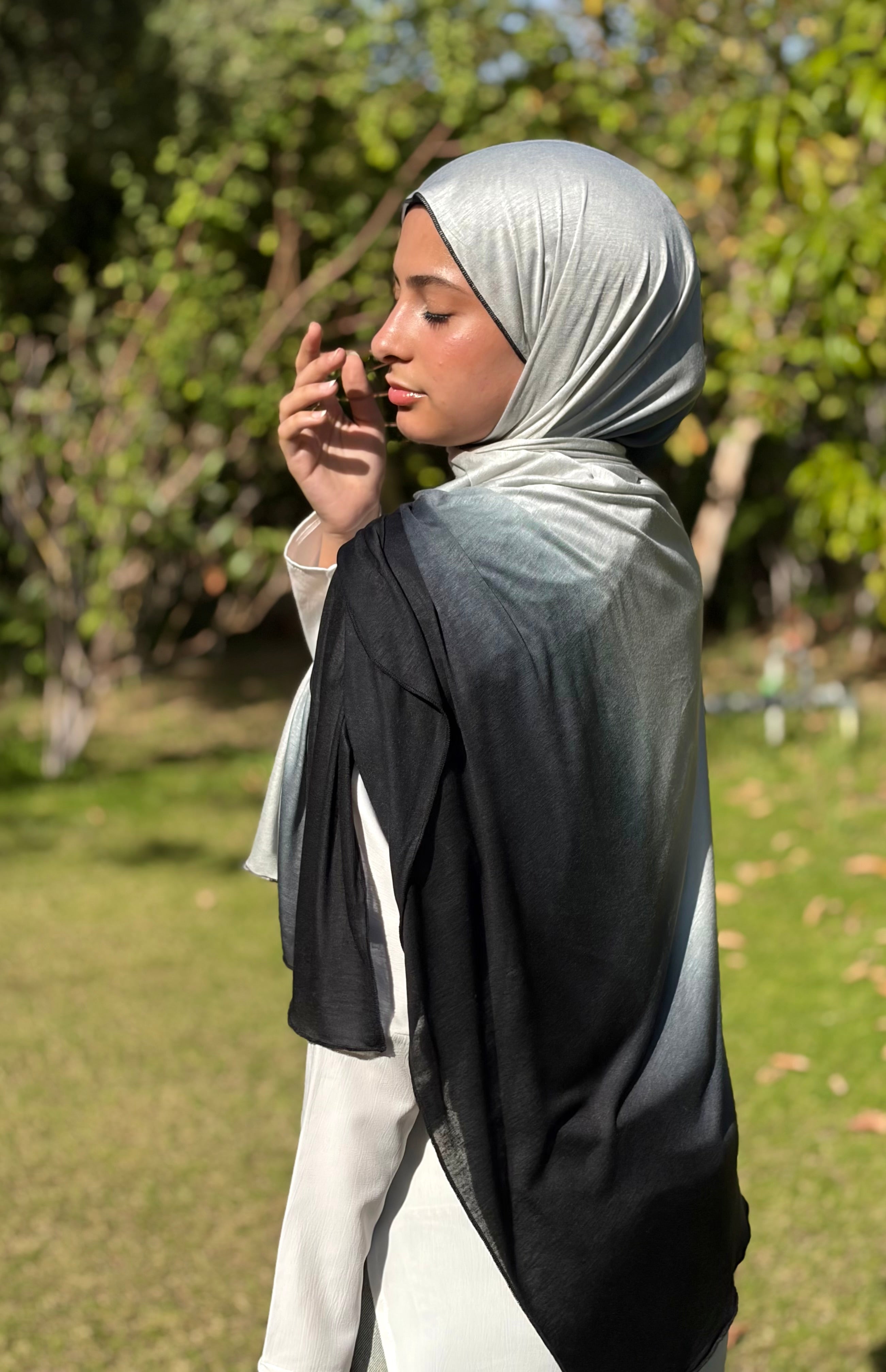 Gradient Cotton Lycra Scarf