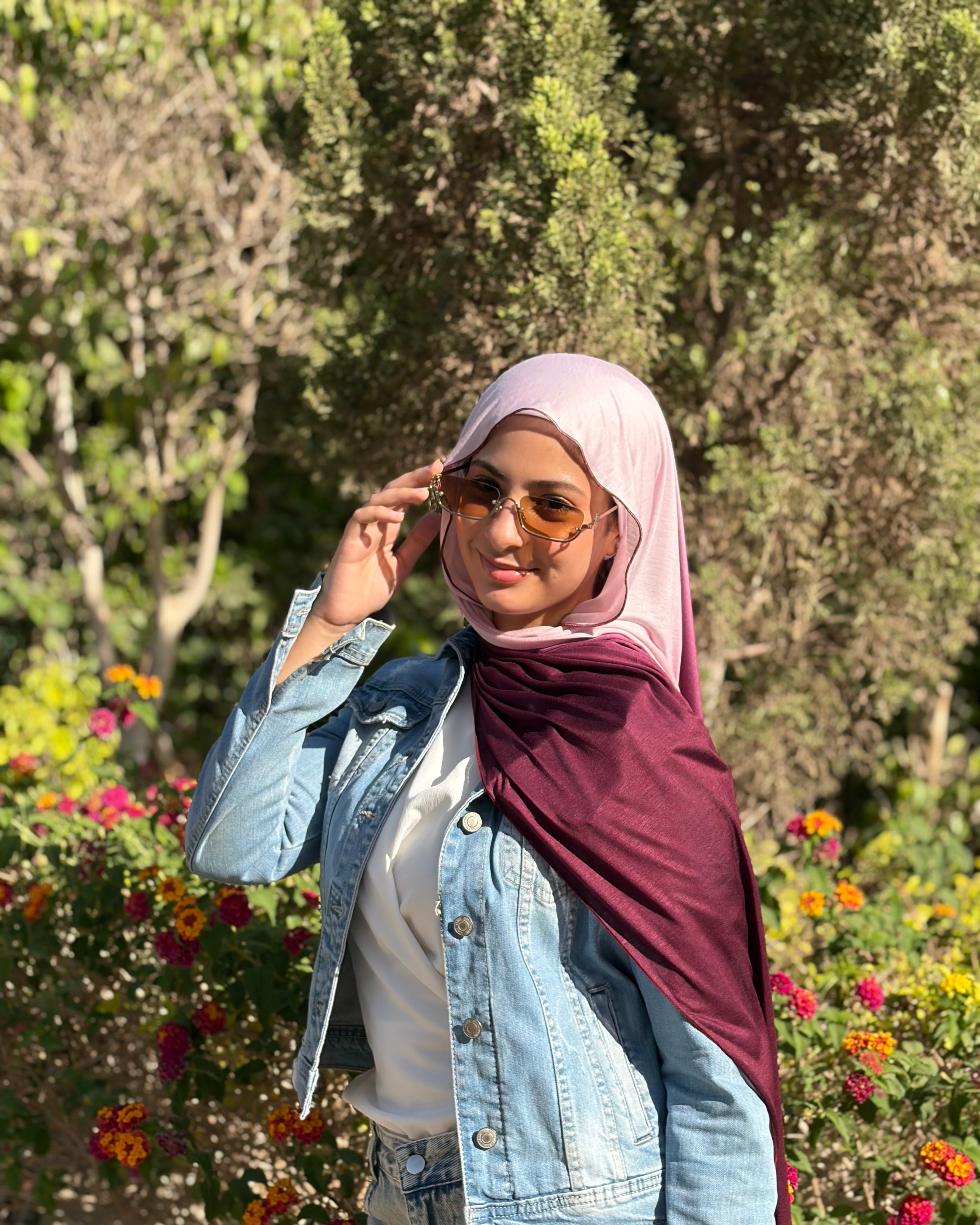 Gradient Cotton Lycra Scarf