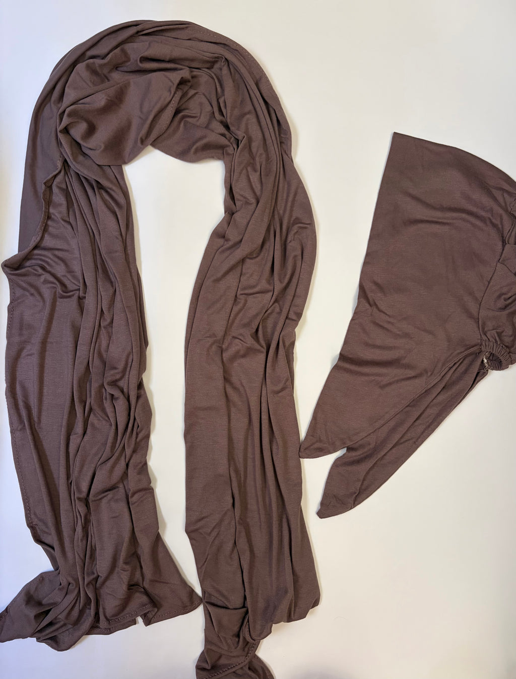 Jersey set (scarf & bandana) in deep lilac color