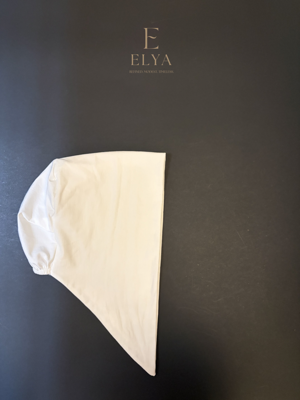 Open-end wrap bandana in off-white color