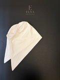 Open-end wrap bandana in off-white color